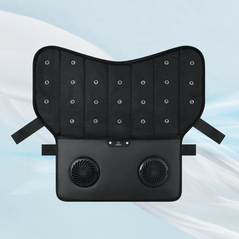 【LOOBI’S】Air Breeze2 寵物專利循環風扇墊+冰袋組(USB風扇 適用箱型寵物推車 寵物風扇 寵物墊 防咬)