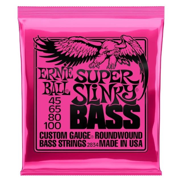 【ERNIE BALL】原廠美國製造 2834 Super Slinky 鎳纏繞 電貝斯套弦 45-100(公司貨保證)
