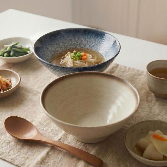 【Just Home】日式漸層陶瓷8吋麵碗850ml(可微波 湯碗 碗 麵碗 拉麵碗 碗公 泡麵碗)