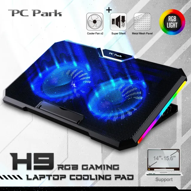 【PC Park】H9 RGB筆記型散熱座 電腦散熱 適用13~15.6吋 USB供電