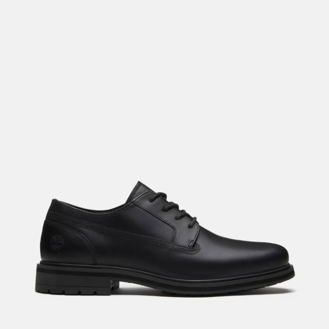 【Timberland】男款黑色皮革休閒鞋(A2Q7GW02)