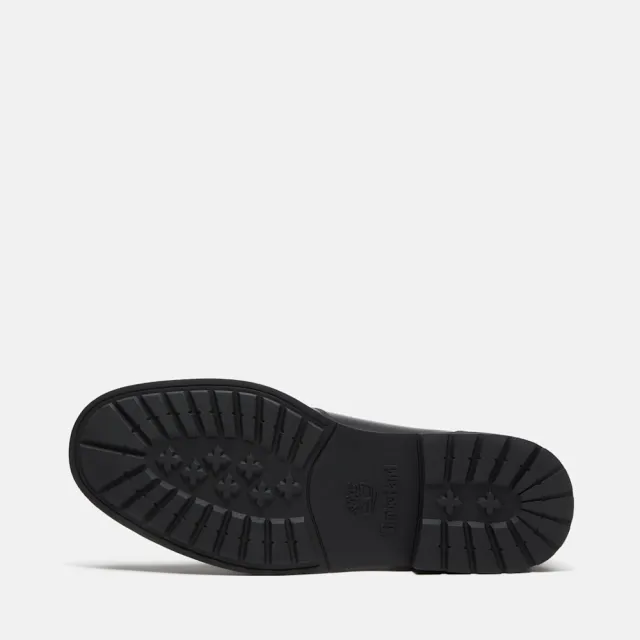 【Timberland】男款黑色皮革休閒鞋(A2Q7GW02)