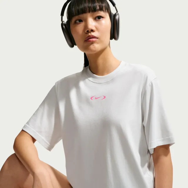 【NIKE 耐吉】短袖上衣 女 AS W NSW NK CLSC BXY TEE SPD 運動 休閒 寬鬆 短T 白 (IM6412100)