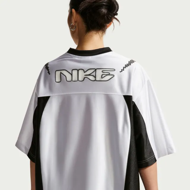 【NIKE 耐吉】背心上衣 女 AS W NK STREET GFX JERSEY 運動 休閒 寬鬆 白 黑 (IQ6138101)