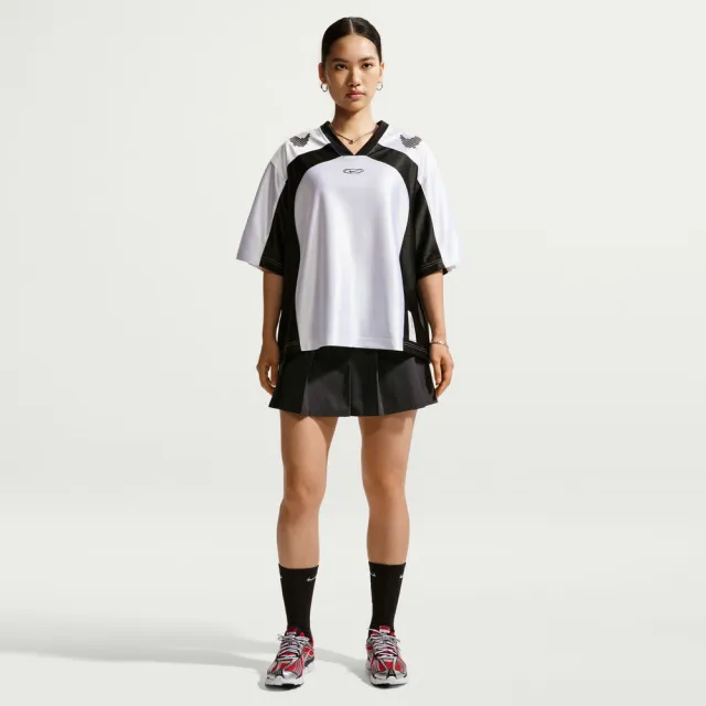 【NIKE 耐吉】背心上衣 女 AS W NK STREET GFX JERSEY 運動 休閒 寬鬆 白 黑 (IQ6138101)