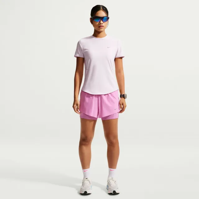 【NIKE 耐吉】短袖上衣 女 AS W NK SWIFT DF SS TOP 運動 休閒 Dri-FIT 透氣 粉 (HM9699583)
