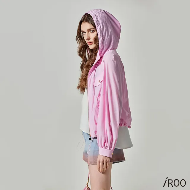 【iROO】新娘粉涼感防曬連帽外套