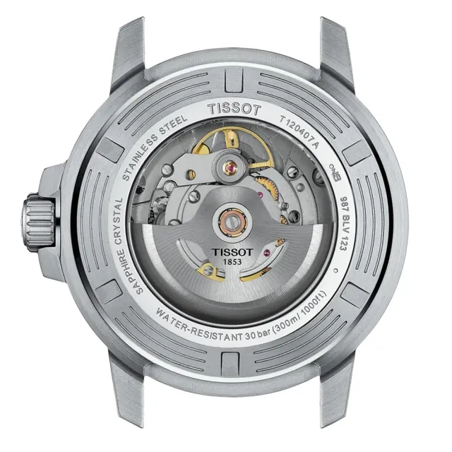 【TISSOT 天梭】Seastar 海星陶瓷錶 圈300米潛水錶  機械錶  手錶 情人節 禮物(T1204071109101)