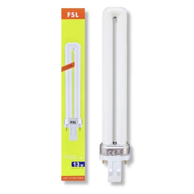FSL照明 2入 PL-S 13W PL燈管 GX23 2P 檯燈 抽油煙機 燈管(自然光/白光)