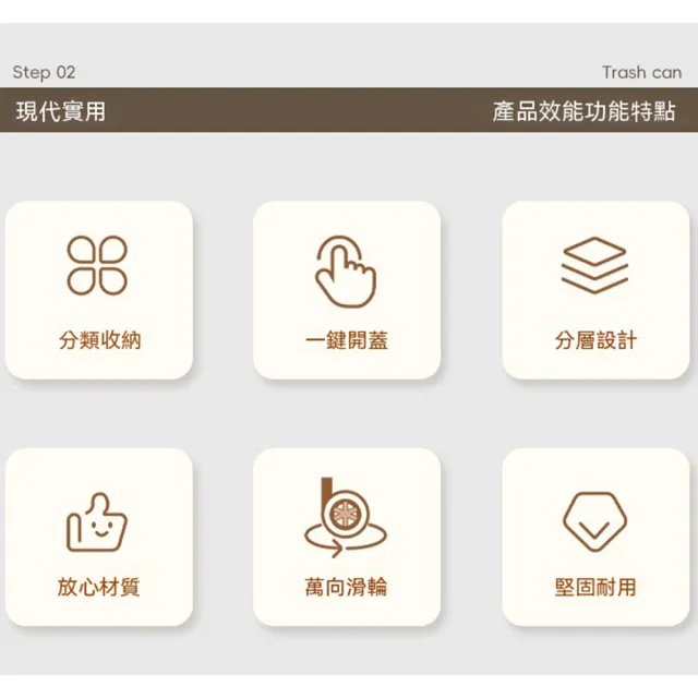 加高多層廚房垃圾桶 家用帶蓋 免彎腰幹濕分離收納桶 大號大容量可移動輪 乾濕分類垃圾桶 CKY