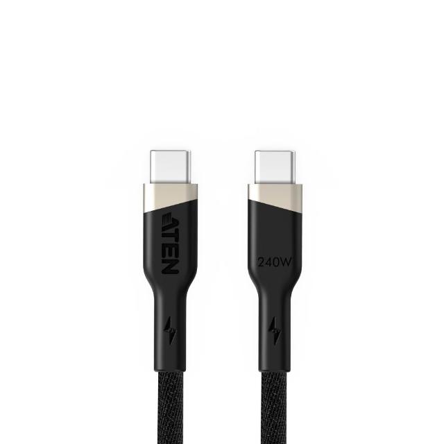 【ATEN】1M 240W USB-C to USB-C 編織充電線 (2L-3101P240)