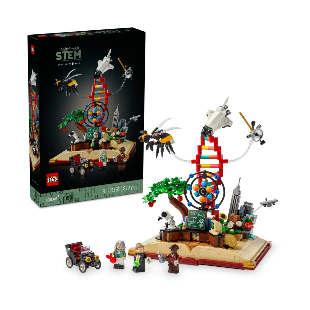 福利品【LEGO 樂高】Ideas 21355 STEM 的演變(STEAM教育玩具 科學建築 積木 玩具模型)