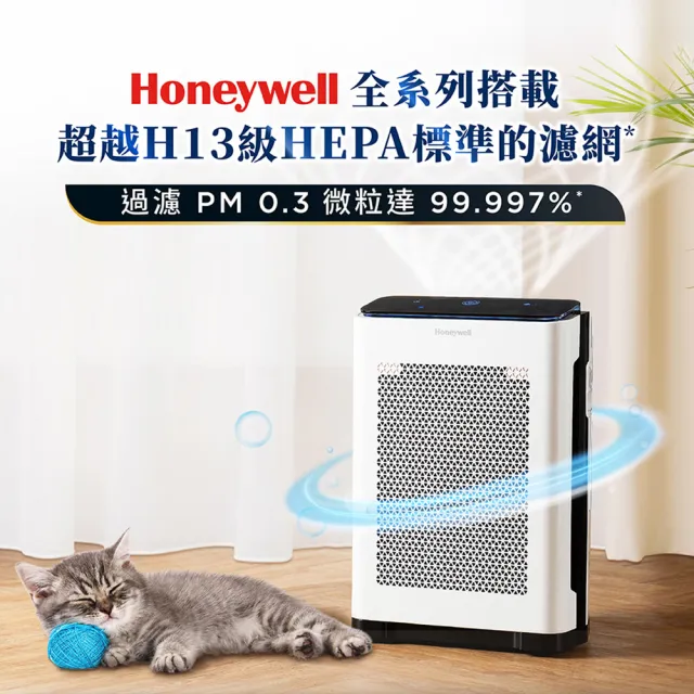 【Honeywell】抗敏負離子空氣清淨機 HPA710WTWV1(適用5-10坪｜小敏★雙重偵測抵抗空汙)