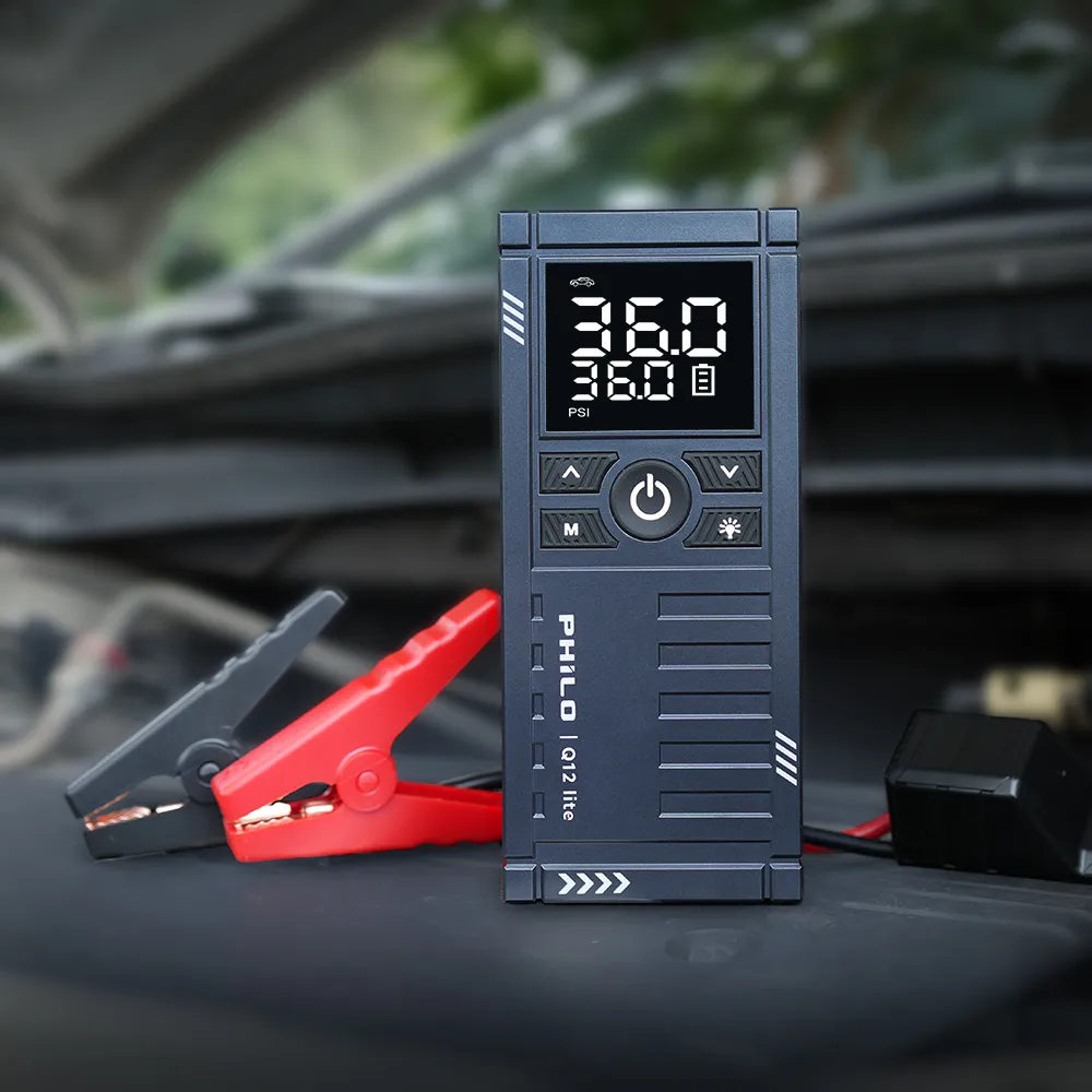 【Philo 飛樂】Q12lite 8000mAh 多功能救車電源(自動打氣機/汽車啟動電源/汽車打氣機/汽車電霸/無線打氣機)
