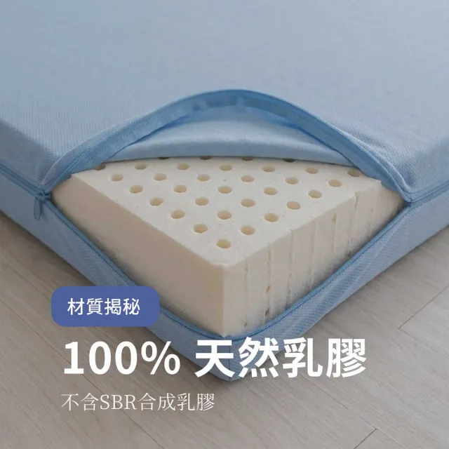 【森好眠】單人6cm吸濕排汗乳膠床墊3x6.2尺經典款(薄床墊學生宿舍可摺疊折疊Sonmil森好眠)