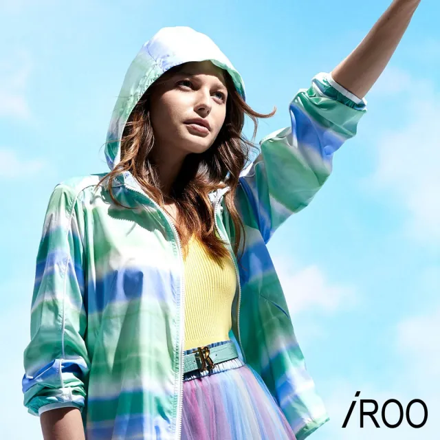 【iROO】水波紋風衣外套