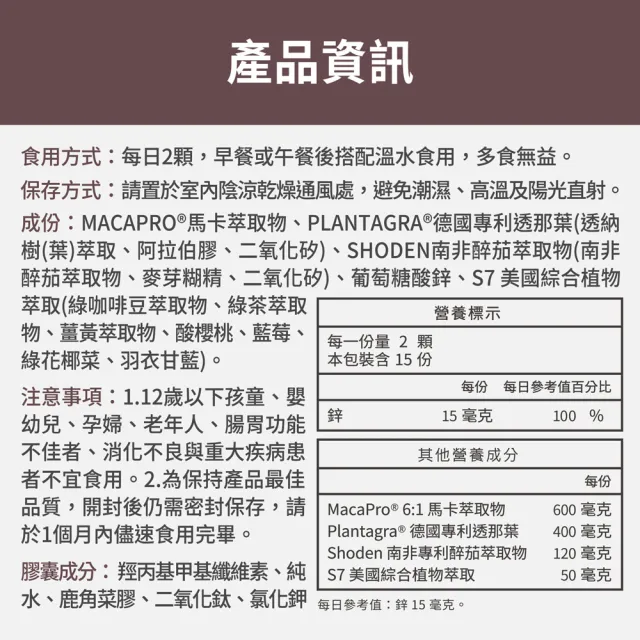 【FJ 豐傑生醫】馬卡+達米阿那30顆/袋(增強體力ｘ精神旺盛)