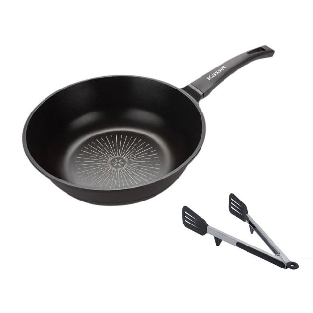 【Kassel】韓製鑽石超導熱不沾輕量深炒鍋-28cm(三色兩款/深炒鍋和平底鍋任選一/韓國製/IH爐可用鍋/好讚鍋)