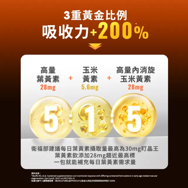 【EatBLISS 益比喜】盯晶王金盞花葉黃素飲8入/盒(葉黃素28mg 內消旋玉米黃素 藍光專利 花青素)