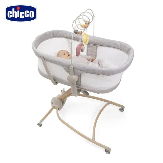 【Chicco】蒔光系列-Baby Hug 4合1餐椅嬰兒安撫床(嬰兒床/安撫椅/高腳椅/餐桌椅)
