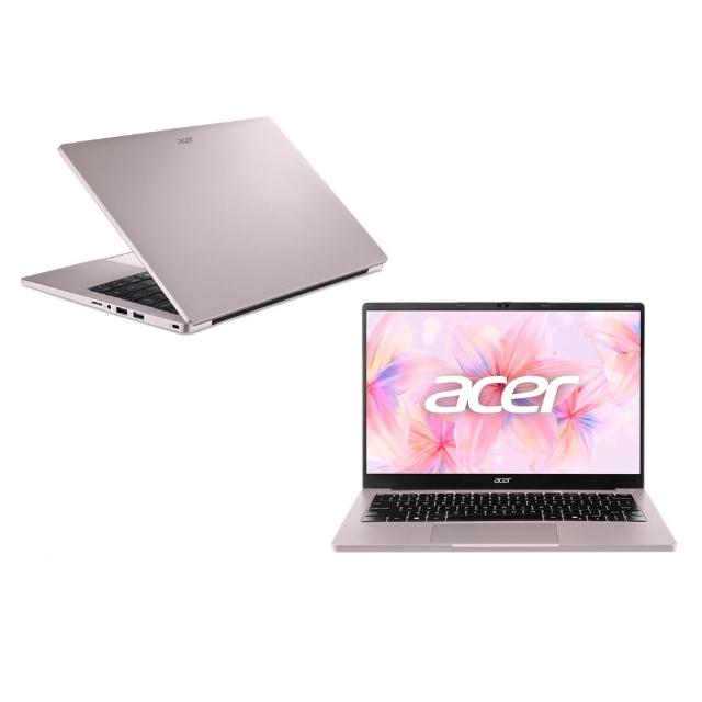 【Acer 宏碁】微軟M365組★14吋輕薄文書筆電-粉(Aspire Lite/AL14-36P-C0HB/N4500/8G/128G/W11)