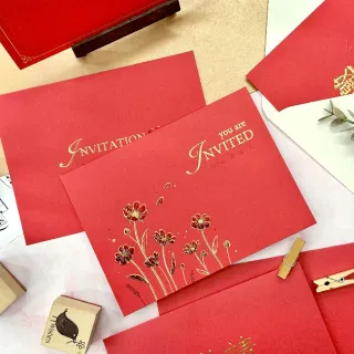 【SEASON 四季紙品禮品】邀請卡 紅 18K(慶祝 邀約 IK2506-49~54)
