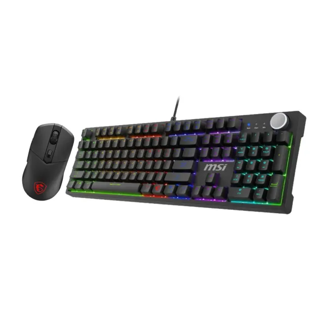 【MSI 微星】電競鍵鼠組★FORGE GK320 RED TC 電競鍵盤+VERSA 300 WIRELESS 無線滑鼠