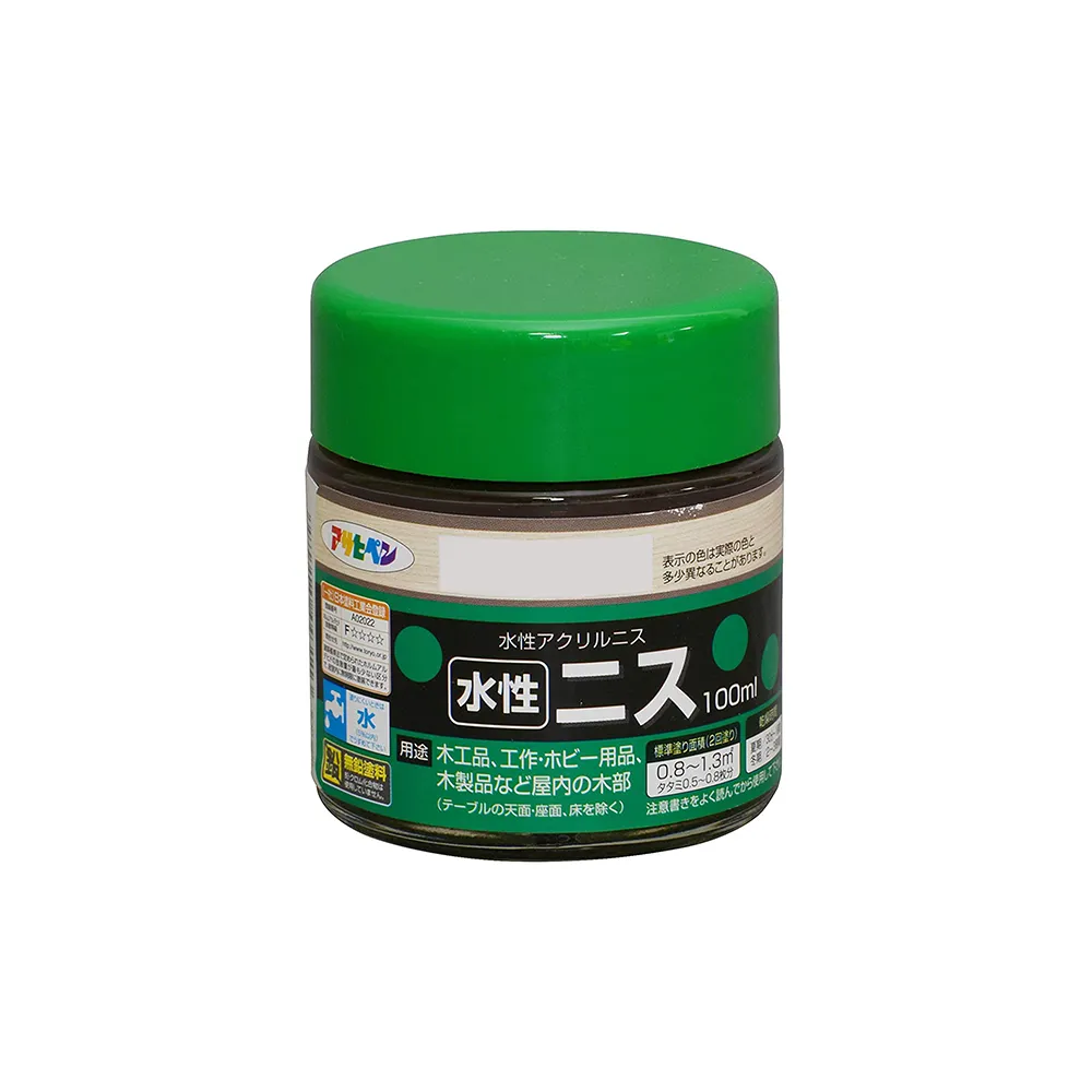 【日本Asahipen】水性木器著色清漆 300ML 共六色(護木漆 噴漆 油漆 透明漆 亮光漆 木頭漆 木器漆)