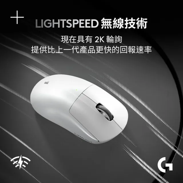 【Logitech G】G PRO X SUPERLIGHT 2 無線輕量化滑鼠(黑色)