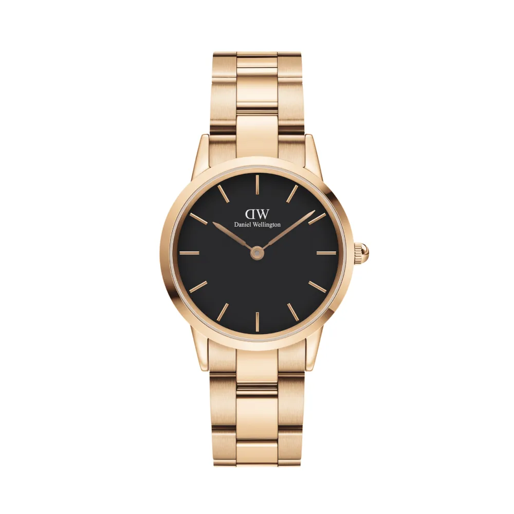 【Daniel Wellington】DW 手錶  Iconic Link 36mm/40mm精鋼錶 特調玫瑰金(DW00100210)
