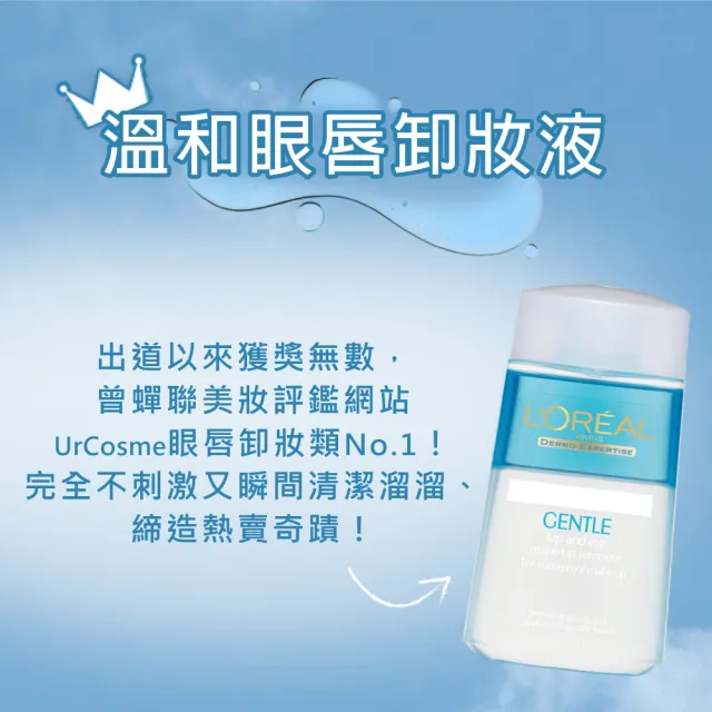 【L’OREAL Paris 巴黎萊雅】溫和眼唇卸妝液125ml_4入組