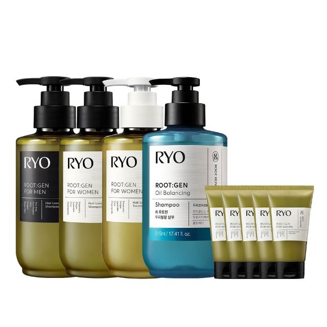【RYO 呂】官方直營 ROOTGEN強韌蘊髮洗髮精/護髮膜515mlx2入(男性專用/女性專用/零感控油)