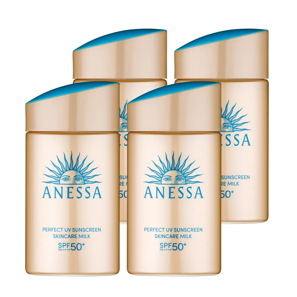 【ANESSA 安耐曬】金鑽高效防曬露NA 5X版 60mLx4入組(專櫃公司貨)