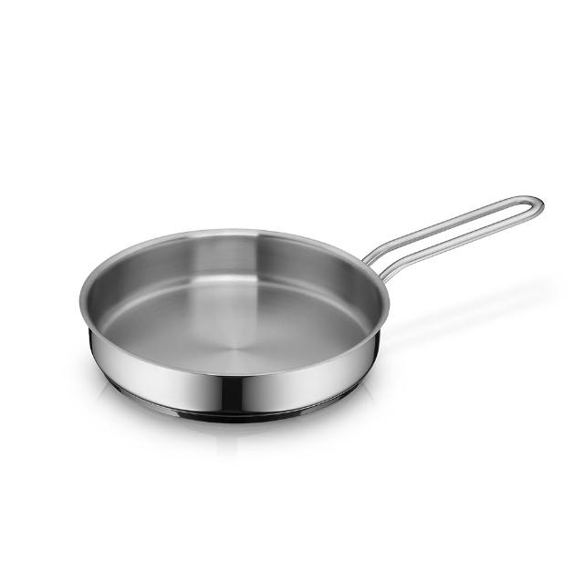 【WMF】Mini 不鏽鋼平煎鍋 18cm 平底鍋 早餐備料 IH爐 電磁爐 瓦斯爐 可堆疊設計