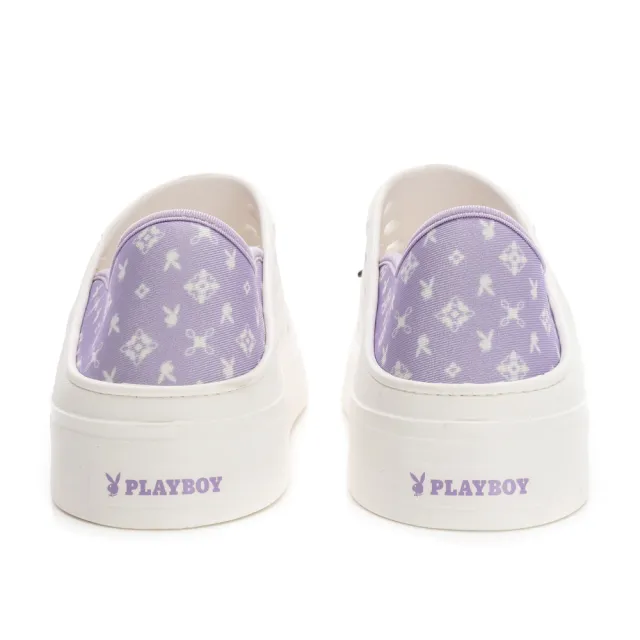 【PLAYBOY】自由玩味 輕盈2way休閒鞋-白紫-PY2002