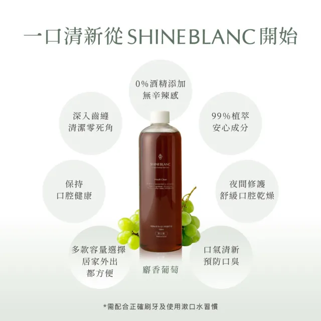 【SHINE BLANC】清新漱口水隨身3盒組（麝香葡萄）