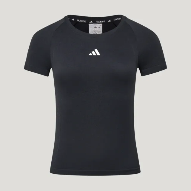【adidas 愛迪達】運動 休閒 短袖 T恤 女上衣 SEAMLESS SS TEE(LF5031)