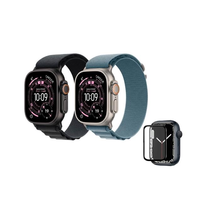 鋼化保貼組【Apple】Apple Watch Ultra3 2025 GPS+行動網路 49mm(鈦金屬錶殼搭配高山錶環)