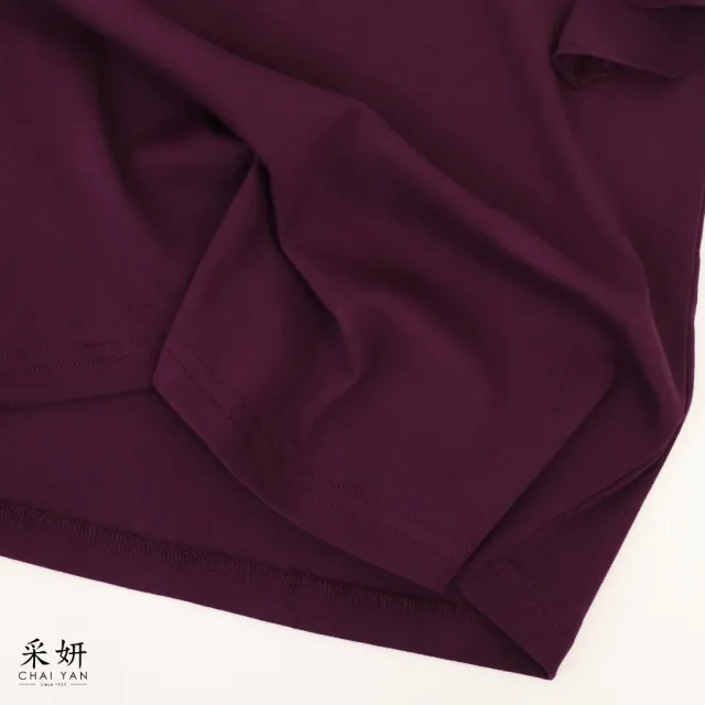 【CHAI YAN 采妍】水鑽雪紡袖短袖上衣(春夏女裝/中大尺碼/專櫃/寬鬆/透氣)