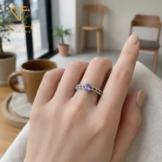 【CF Diamond】戒指 天然坦桑石 40分《愛戀交織》( 女戒 鑽戒 雙11 禮物 生日)