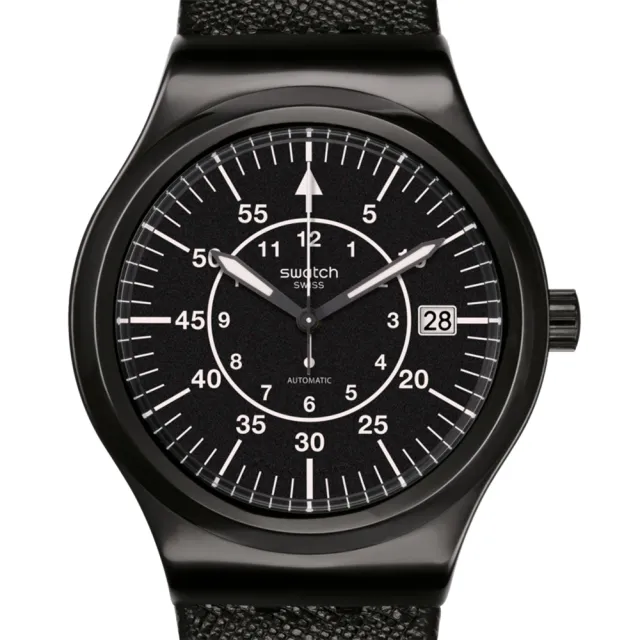 【SWATCH】SISTEM SLATE 金屬機械手錶/男錶/女錶/瑞士製造 YIB400(42mm)