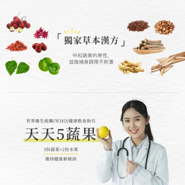 【統欣生技】蔬果五行精力湯 1箱組(120包/箱-蔬果汁.循環代謝.沖泡穀物.營養糊)