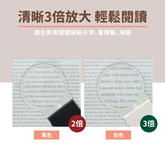 【sun-star】LED照明 2倍/3倍 放大鏡 45mm (2款可選/日本進口/LED燈/放大鏡)