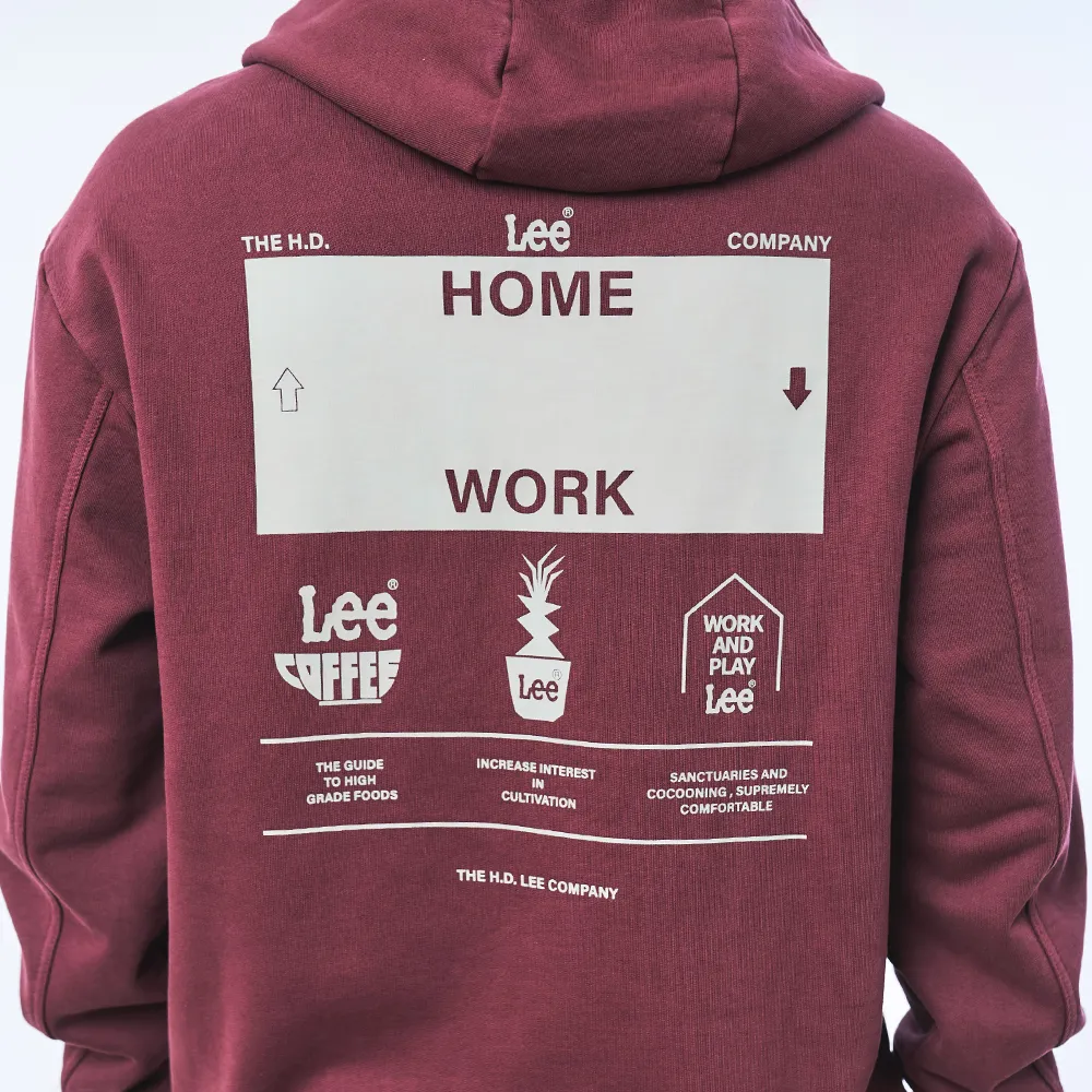 【Lee】男裝 帽T / WORK AND PLAY 氣質紫 舒適版型(LL210332001)