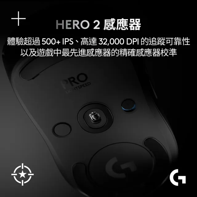 【Logitech G】PRO 2 LIGHTSPEED 無線電競滑鼠(桃紅 GPW2)