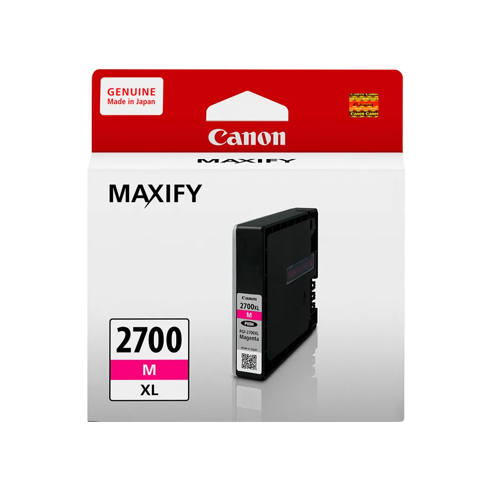 【Canon】PGI-2700XL M 原廠紅色墨水匣 iB4070/iB4170/MB5070/MB5170/MB5470