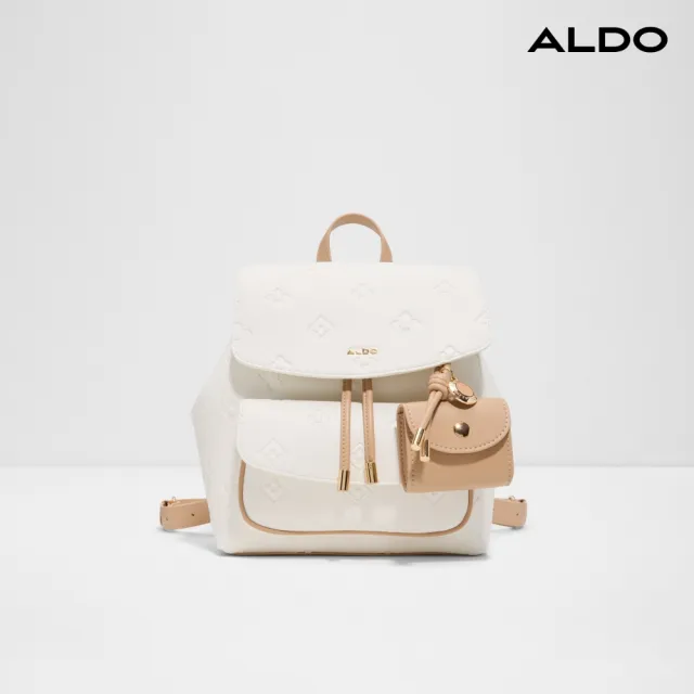 【ALDO】MINIELLA-小清新壓紋束口後背包(白色)