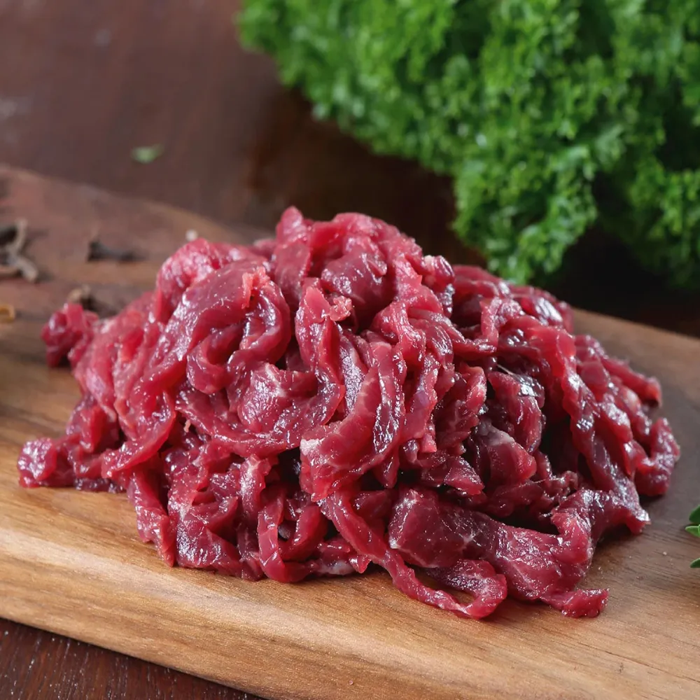 【國際牛肉店】炒牛肉絲300g(清真台灣溫體溯源手切牛肉)