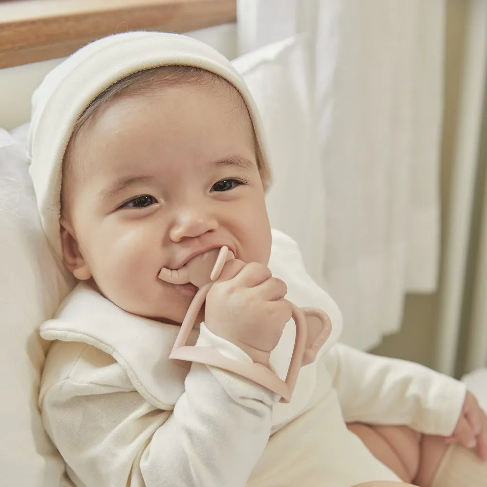 【TGM】不吃手 小象 白金矽膠固齒器 適3個月以上 手腕穿握型含收納盒2入組(手腕穿握型 固齒器)