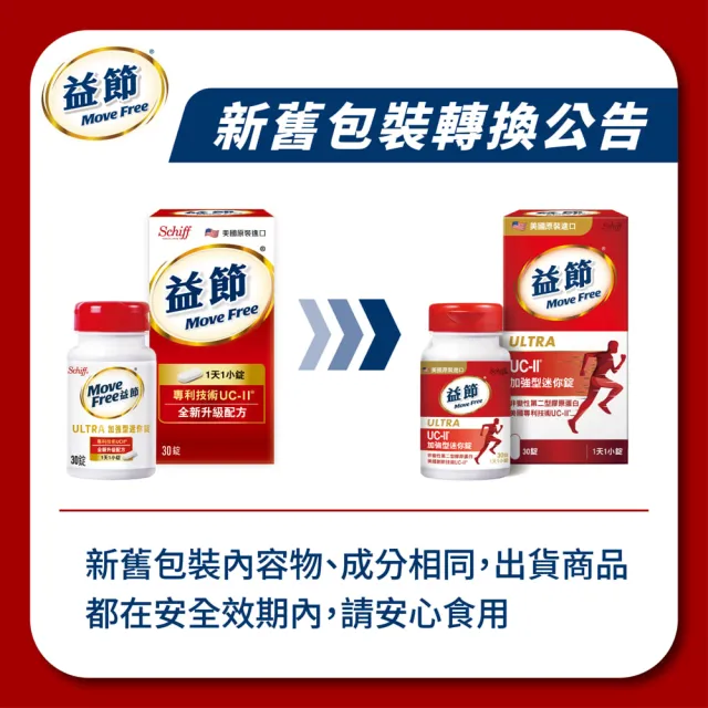 【Move Free 益節】UC-II加強型迷你錠2瓶禮盒組2組(共120錠 uc2/關鍵/保健/ucii/UC-II/uc2推薦/父親節)